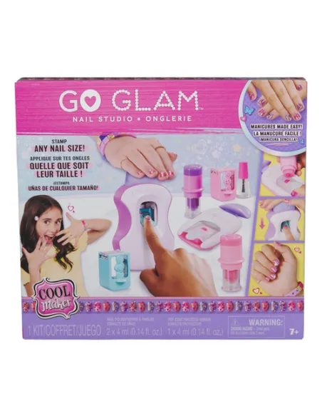 Cool Maker , GO GLAM, Macchina Decora Unghie, Decora 200 Unghie con 4 Motivi, 2 Applicatori di Smalto e Maschera per Unghie. Gio
