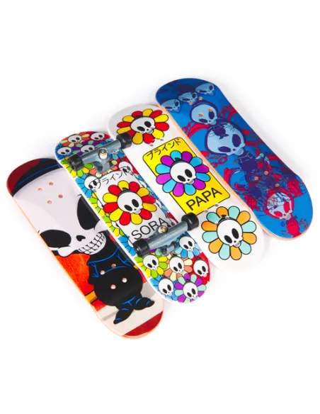 Tech Deck , Giochi Olimpici Parigi 2024, set da 4 fingerboard Ultra DLX, mini skateboard da collezione personalizzabili, giocatt