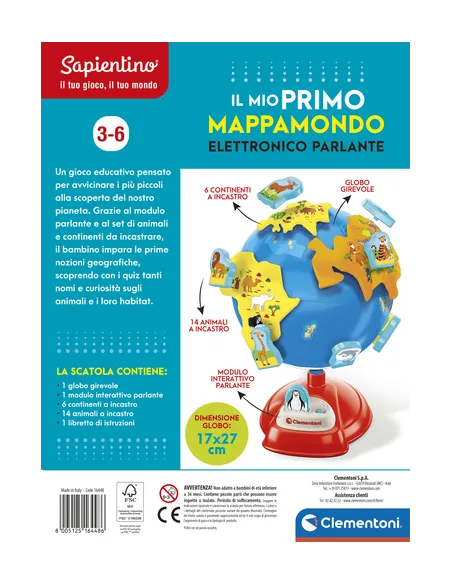 Clementoni Sapientino Il Mio Primo Mappamondo