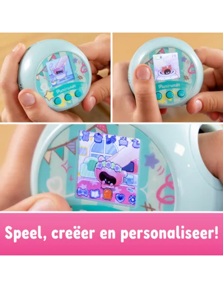 Punirunes , il tuo Cucciolo Digitale, Interattivo e Sensoriale, 55 Personaggi da Collezionare, Reagisce al tuo Tocco, Display LE