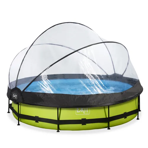 EXIT Lime pool ø360x76cm with dome and filter...