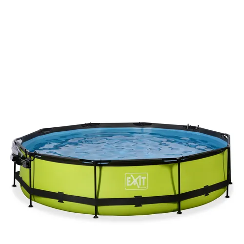 EXIT Lime pool ø360x76cm with dome and filter...