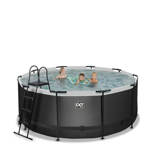 EXIT Piscina  "Black Leather"  ø360x122cm con...