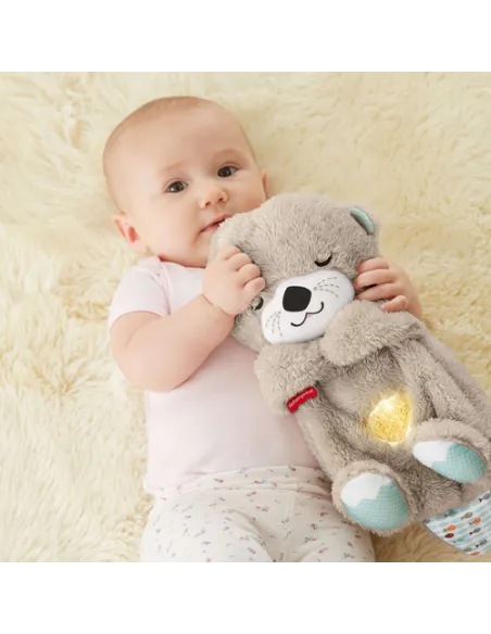 Fisher-Price Lontra Soffice Relax, Giocattolo con Vibrazioni Calmanti e Musica