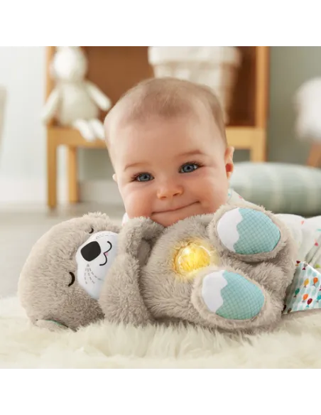 Fisher-Price Lontra Soffice Relax, Giocattolo con Vibrazioni Calmanti e Musica