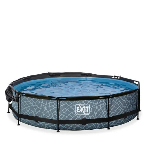 EXIT Stone pool ø360x76cm with canopy and...