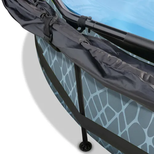 EXIT Stone pool ø360x76cm with canopy and...