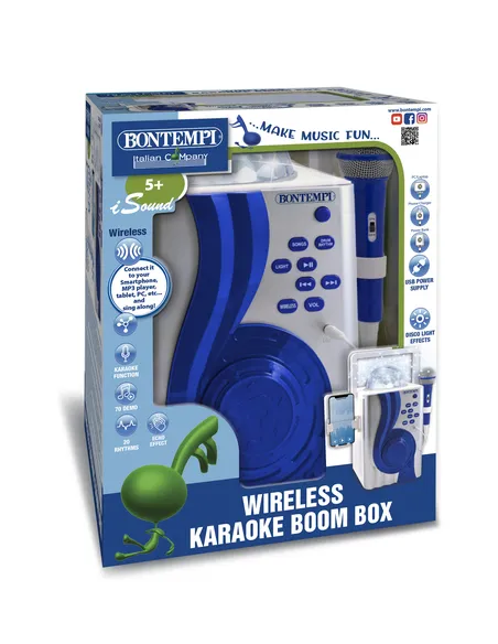 Bontempi Karaoke Wireless Boom Box with disco light effects