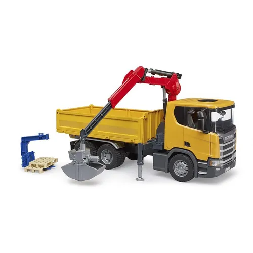 CAMION RIBALTABILE Con GRU+PALLET SCANIA SUPER...