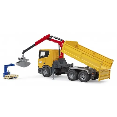 CAMION RIBALTABILE Con GRU+PALLET SCANIA SUPER...