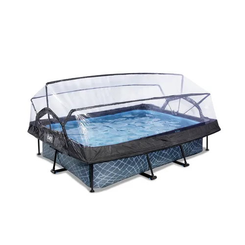 EXIT Stone pool 220x150x65cm with dome and...