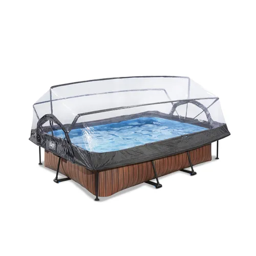EXIT Wood pool 220x150x65cm with dome and...
