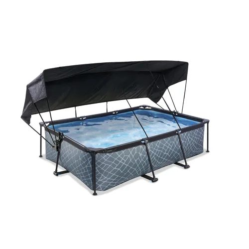 EXIT Stone pool 220x150x65cm with canopy and...