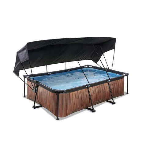 EXIT Wood pool 220x150x65cm with canopy and...