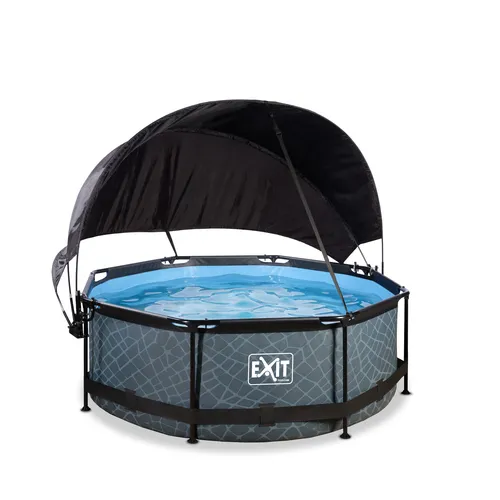 EXIT Piscina "Stone"  ø244x76cm con pompa...