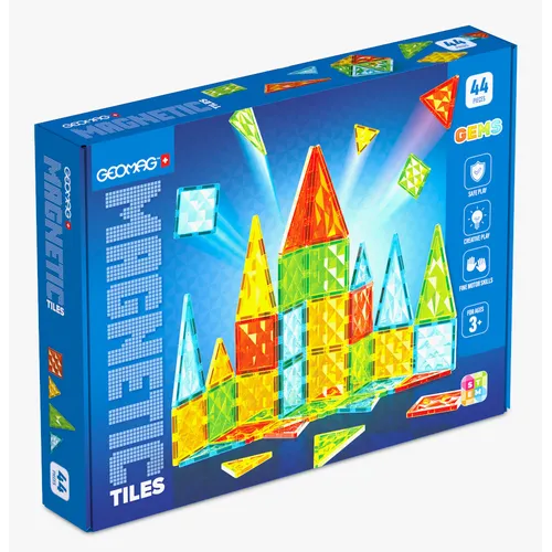 Geomag Magnetic Tiles Gems 44 Set da costruzione