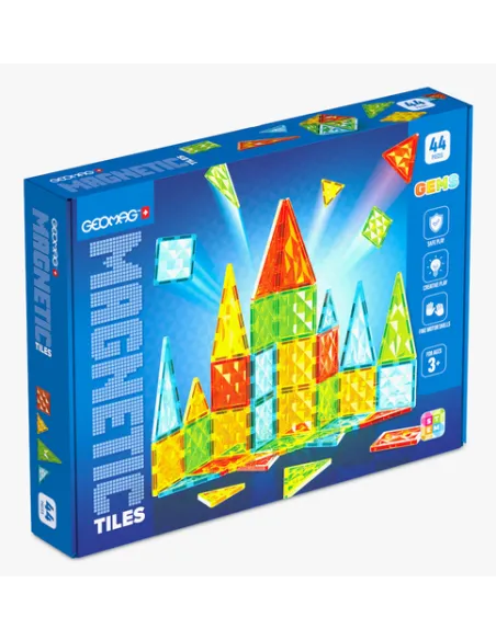 Geomag Magnetic Tiles Gems 44 Set da costruzione