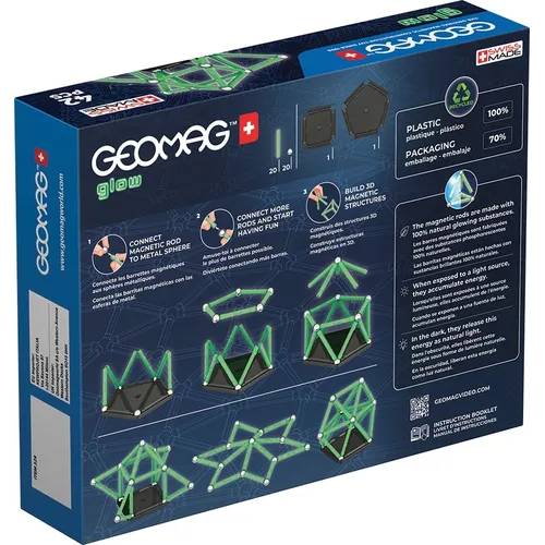 Geomag Glow Recycled Giocattolo con magnete al...