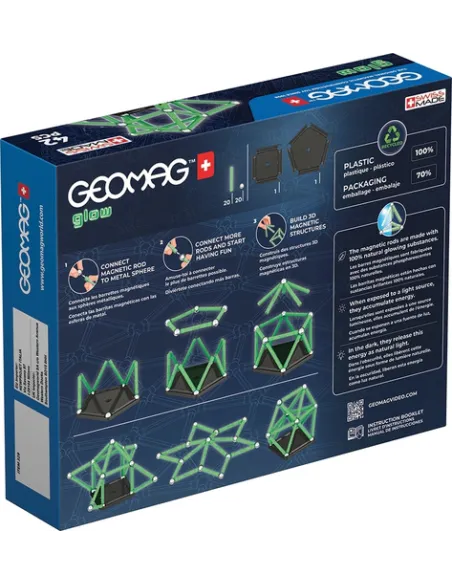 Geomag Glow Recycled Giocattolo con magnete al neodimio