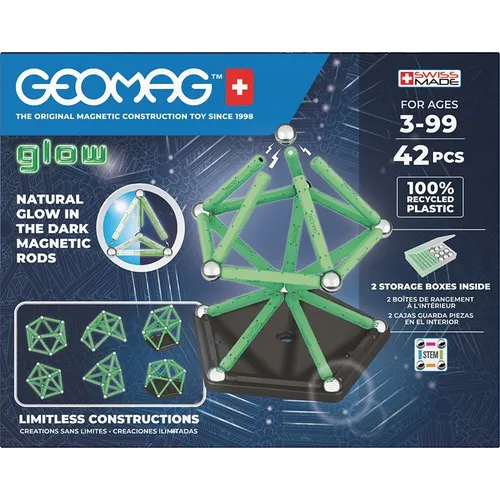 Geomag Glow Recycled Giocattolo con magnete al...