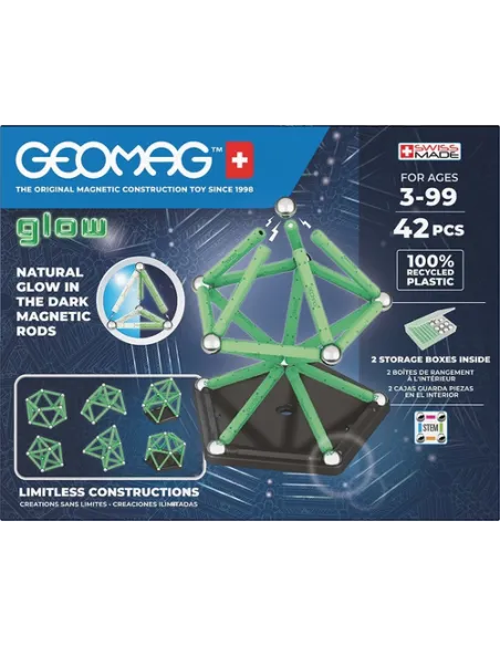 Geomag Glow Recycled Giocattolo con magnete al neodimio