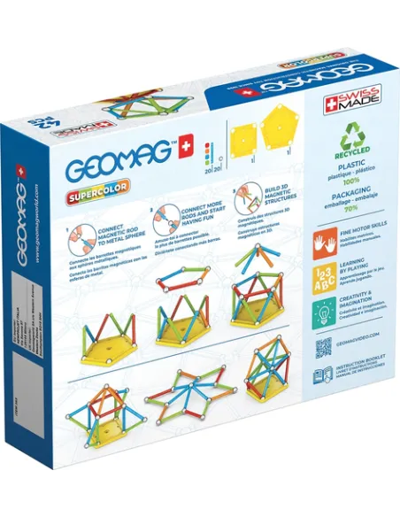 Geomag Super Color Recycled Giocattolo con magnete al neodimio
