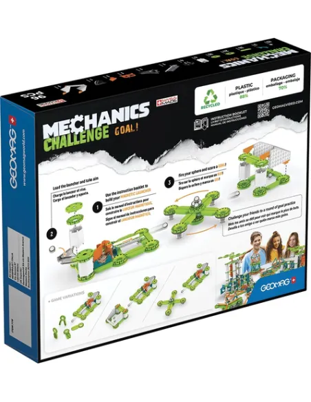 Geomag Mechanics Recycled Challenge Goal! Giocattolo con magnete al neodimio