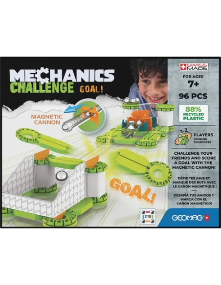 Geomag Mechanics Recycled Challenge Goal! Giocattolo con magnete al neodimio