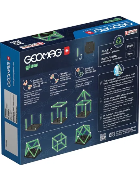 Geomag Glow Recycled Giocattolo con magnete al neodimio