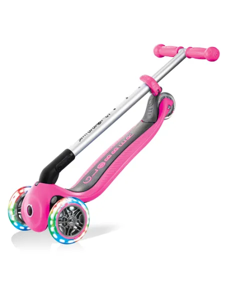 Globber Primo Foldable Lights Bambini Monopattino classico Rosa