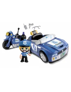 Pinypon Action Veicoli della Polizia con Poliziotto 2