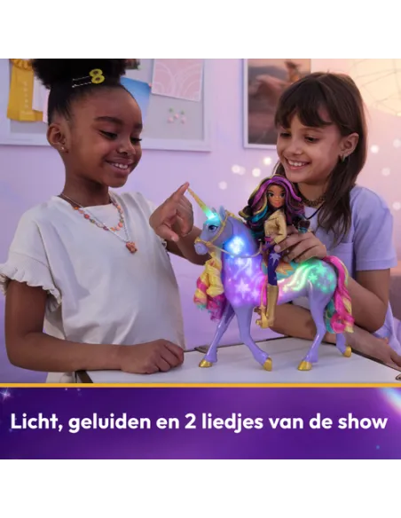 Unicorn Academy, Sophia & Interactive Rainbow Light-up Wildstar Unicorn, giocattolo con luci, suoni e musica, bambole e unicorni