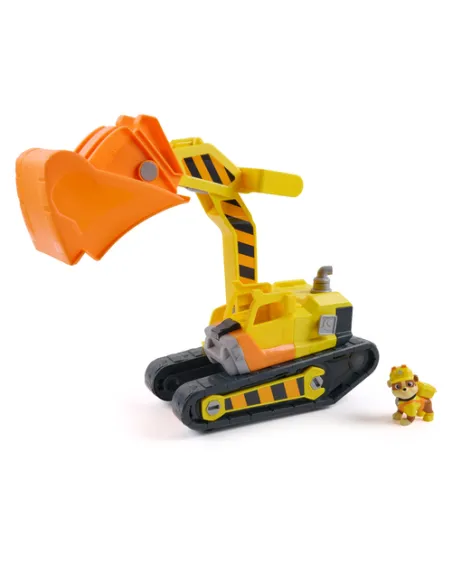 Rubble & Crew , Bulldozer di Rubble, con Attrezzi Rimovibili, Veicolo Giocattolo con Personaggio, Giocattoli di PAW Patrol per B
