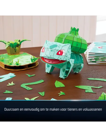 4D Build , Pokémon Bulbasaur, Kit di Modellismo 3D, Puzzle per Adulti, 195 pezzi, dai 12 Anni in su