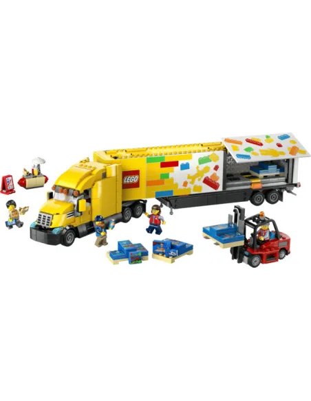LEGO City 60440 Camion per le Consegne Giallo, Giocattolo con Rimorchio e Carrello Elevatore da Costruire, Giochi Bambini 8+