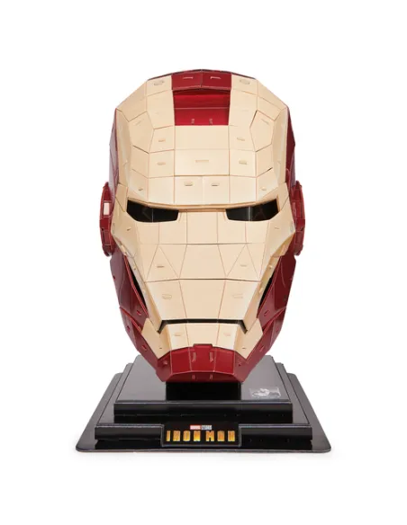 4D Build Kit di Modellismo 4D Marvel Iron Man - Puzzle 3D da 96 Pezzi Con Supporto, Elmo Decorativo da Tavolo per Adulti e Ragaz