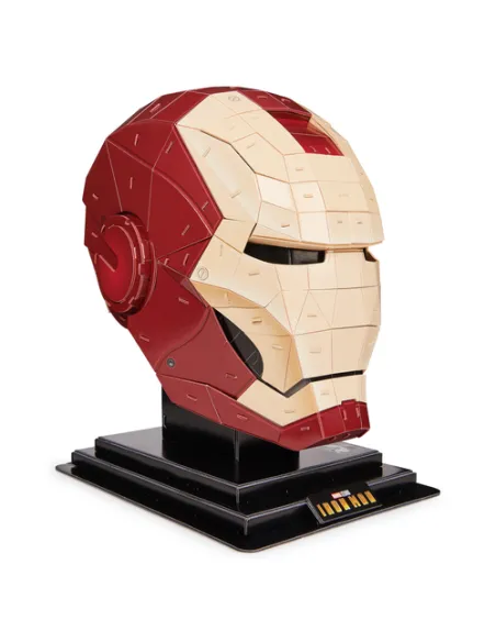 4D Build Kit di Modellismo 4D Marvel Iron Man - Puzzle 3D da 96 Pezzi Con Supporto, Elmo Decorativo da Tavolo per Adulti e Ragaz