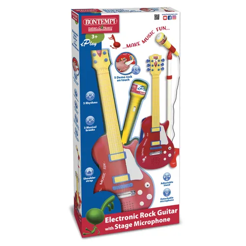 Bontempi Rock Guitar with stand microphone