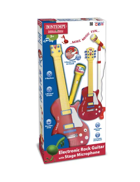 Bontempi Rock Guitar with stand microphone