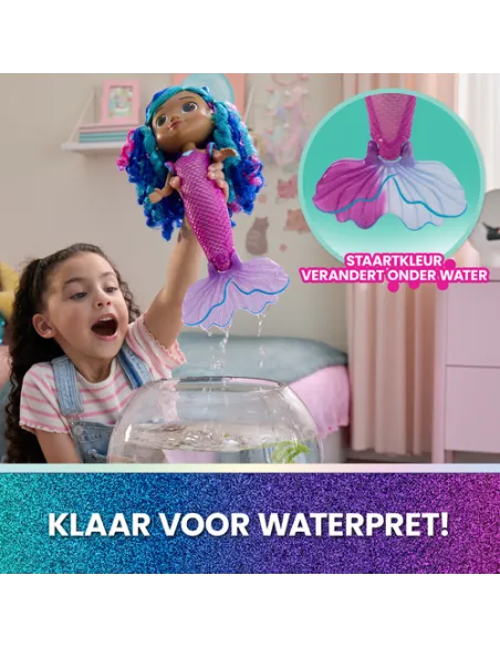 Gabby's Dollhouse : The Movie – Sirena Gabby che canta e si illumina, Bambola Sirena Impermeabile con Luci e Suoni | Giocattol