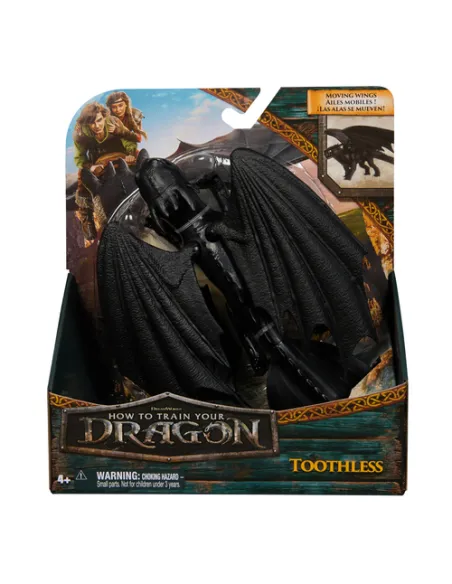 DreamWorks Dragons , How to Train Your Dragon, Toothless, drago da 23 cm, giocattoli per bambini dai 4 anni in su