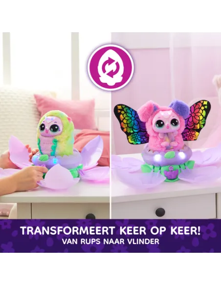 Hatchimals BLOOMABLES, Peluche Interattivo, Fiore che Sboccia e si Trasforma, Trasformazione Ripetibile, Oltre 100 Suoni e Reazi