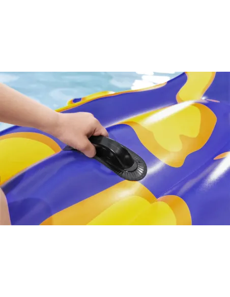 Bestway 41502 galleggiante da piscina e da spiaggia Viola, Giallo Monocromatico Cloruro di polivinile (PVC) Gonfiabile cavalcabi