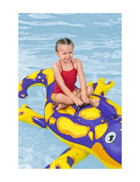 Bestway 41502 galleggiante da piscina e da spiaggia Viola, Giallo Monocromatico Cloruro di polivinile (PVC) Gonfiabile cavalcabi