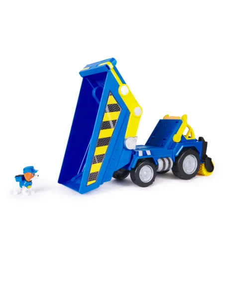 Rubble & Crew , Veicolo da cantiere Deluxe di Wheeler, camion ribaltabile con luci, suoni e personaggio, giocattoli per bambini 