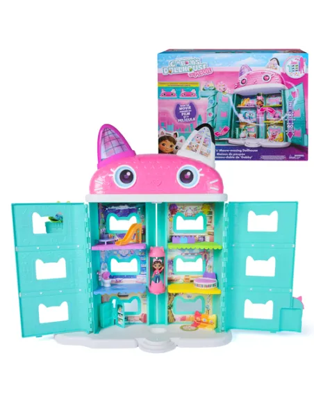Gabby's Dollhouse The Movie, la Casa delle Bambole di Gabby a Tema Movie, Con Occhi Lenticolari, Personaggi e Mobili per la Casa