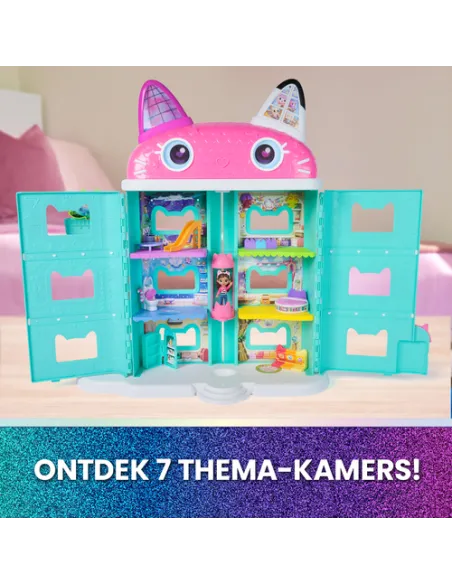 Gabby's Dollhouse The Movie, la Casa delle Bambole di Gabby a Tema Movie, Con Occhi Lenticolari, Personaggi e Mobili per la Casa
