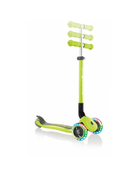 Globber Primo Foldable Lights Bambini Monopattino a tre ruote Lime