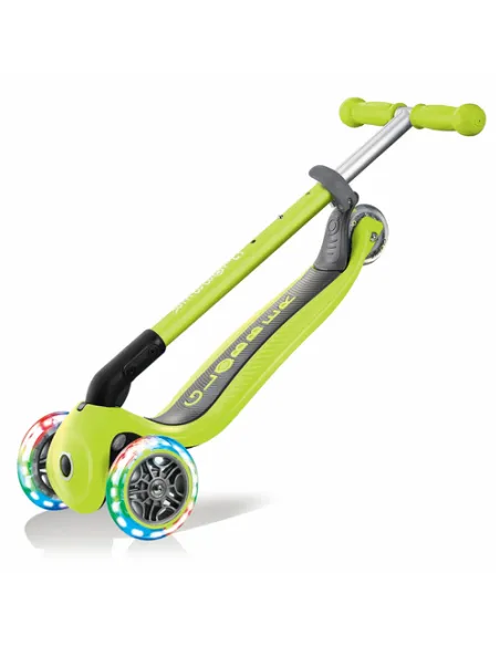 Globber Primo Foldable Lights Bambini Monopattino a tre ruote Lime