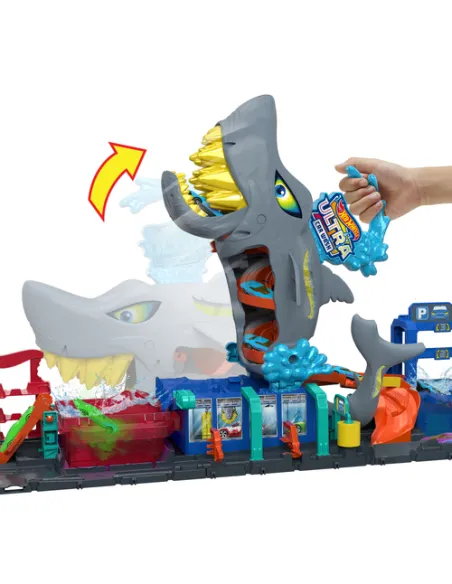 Hot Wheels City Autolavaggio Mega Squalo